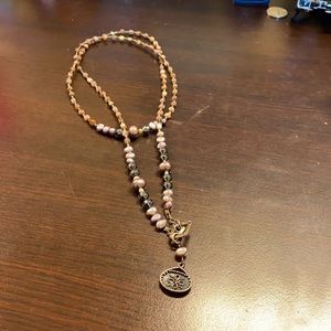 Silpada gray glass bead necklace